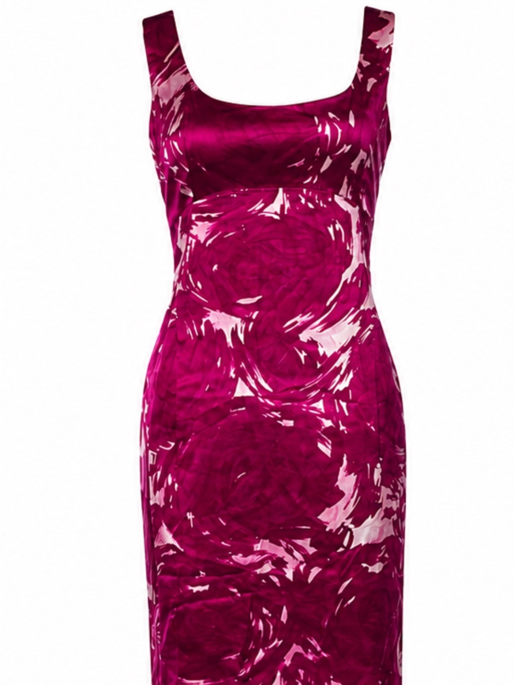 Theory abstract dress size M fushia white Silk blend